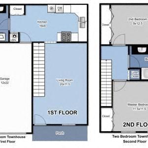 2 Bedroom, 1.5 Bath – Townhome